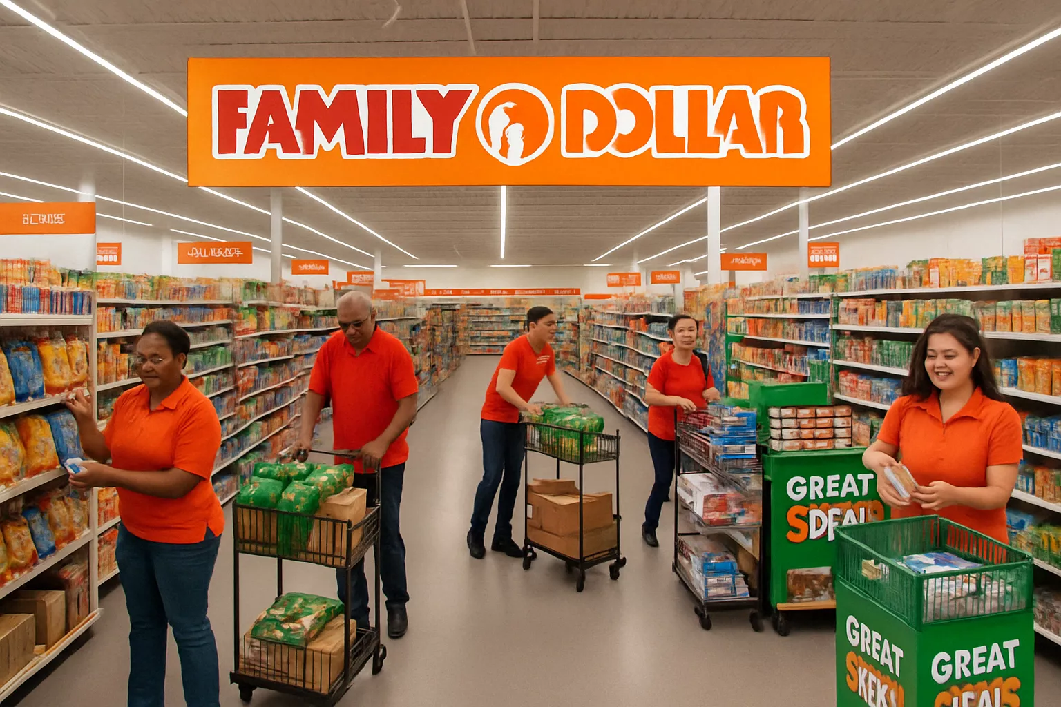 Funcionários no Family Dollar